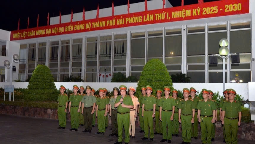 Hải Phòng triển khai lực lượng HP22 bảo vệ tuyệt đối an toàn Đại hội Đảng bộ lần I